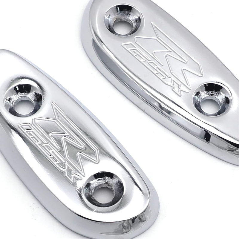 HASkulle Motorcycle Parts Mirror Block Accessories Brackets Off Base Plates for Suzuki GSXR 600 750 1000 GSX-R 2001-2004, Chromed - Image 2